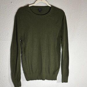 J. Crew Men's Crewneck Sweater in Olive Green